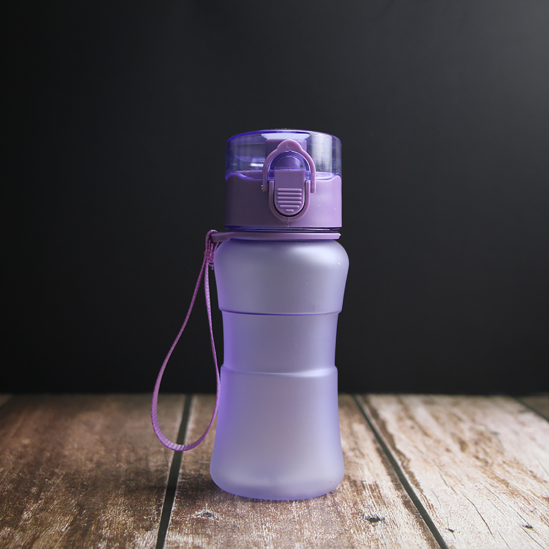 Outdoor fashion sports cup web celebrity frosted bounce plastic cup summer portable fitness gift cup can be customized