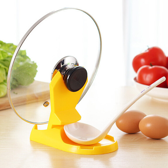 A2-38 kitchen multi-functional folding pot cover rack spoon shovel shelving rack