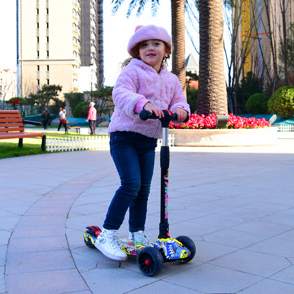 Leite Widenman Scooter Children&#039;s 1-3-6-12 Years Old Baby Bicycle Girls and Boys Luge Four-Wheel Walker Car