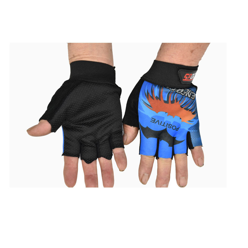 Manufacturer Direct Wholesale Bat Cycling Fishing Half-Finger Fitness Gloves Breathable Comfortable and Non-Slip Wear-Resistant and Sweat-Wiping Four Seasons