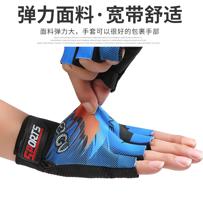 Manufacturer Direct Wholesale Bat Cycling Fishing Half-Finger Fitness Gloves Breathable Comfortable and Non-Slip Wear-Resistant and Sweat-Wiping Four Seasons