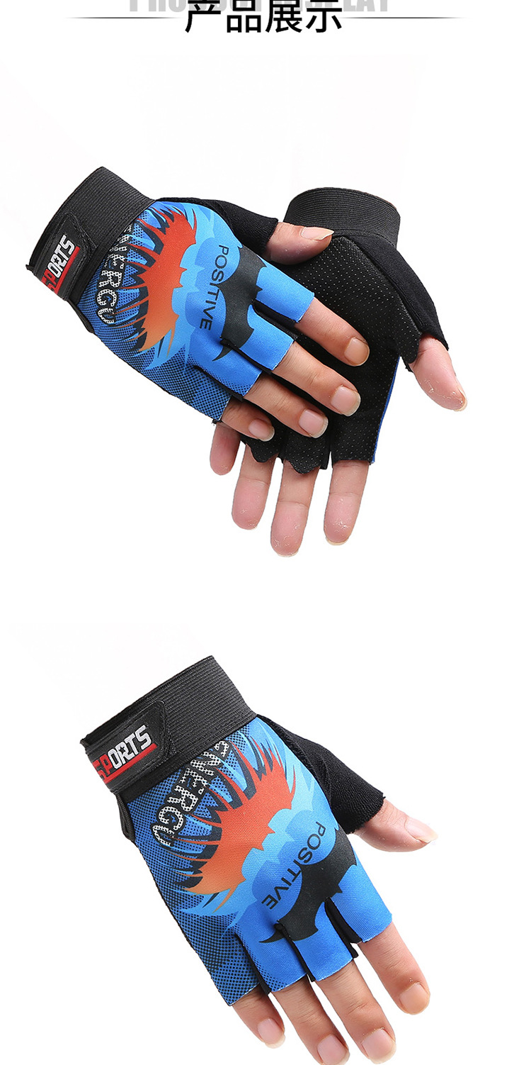 Manufacturer Direct Wholesale Bat Cycling Fishing Half-Finger Fitness Gloves Breathable Comfortable and Non-Slip Wear-Resistant and Sweat-Wiping Four Seasons