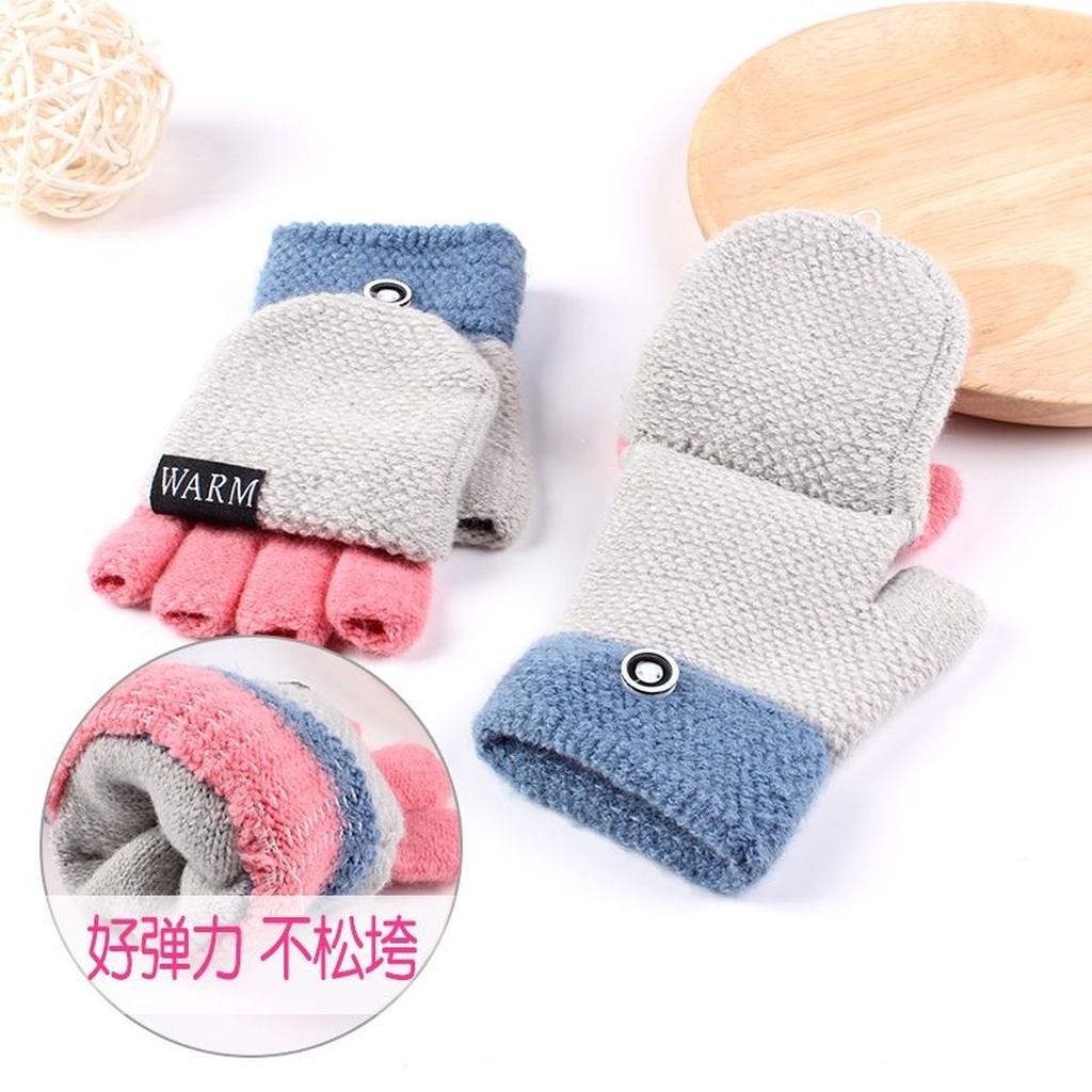 Warm gloves half-finger clamshell wool knitting thickening wholesale Warm gloves half-finger clamshell wool knitting thickening wholesale