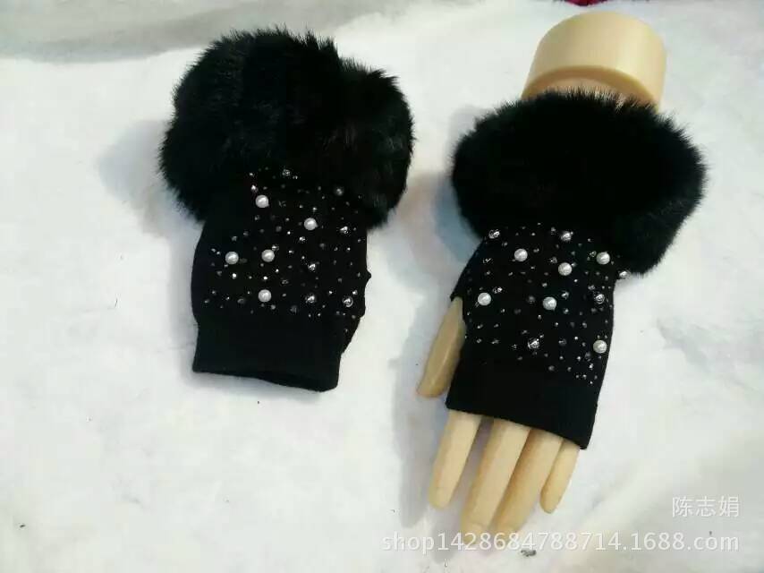 2018 new cool water drill rivet student open-finger sailor dance gloves five-coded star half-finger knitted gloves 2018 new cool water drill rivet student open-finger sailor dance gloves five-coded star half-finger knitted gloves