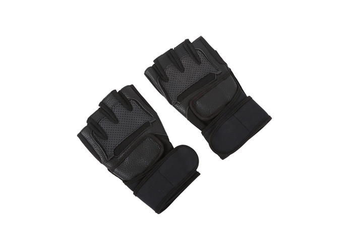 Micro fiber leather sport riding half-finger gloves