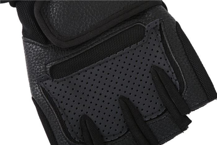 Micro fiber leather sport riding half-finger gloves