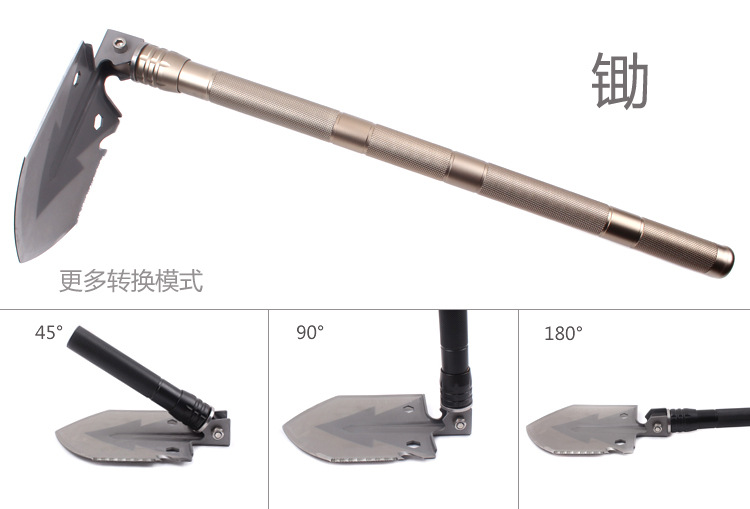 New Multi-Functional Shovel Folding Self-Defense Soldier Shovel Outdoor Camping Supplies Tools Survival Equipment