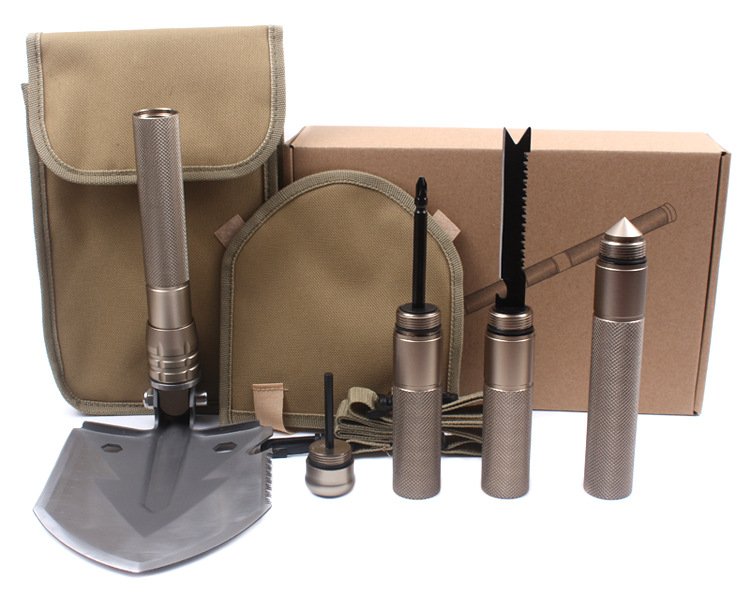 New Multi-Functional Shovel Folding Self-Defense Soldier Shovel Outdoor Camping Supplies Tools Survival Equipment