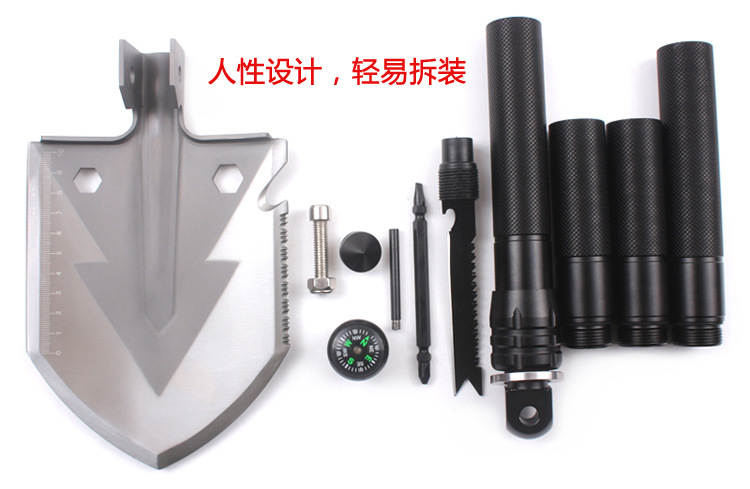 New Multi-Functional Shovel Folding Self-Defense Soldier Shovel Outdoor Camping Supplies Tools Survival Equipment