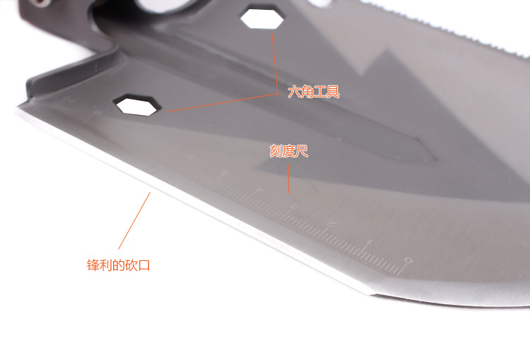 New Multi-Functional Shovel Folding Self-Defense Soldier Shovel Outdoor Camping Supplies Tools Survival Equipment