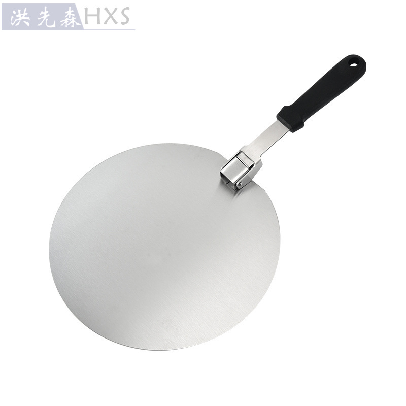 12-Inch Stainless Steel Folding Pizza Foldable 10-Inch round Cake Transfer Shovel Pizza Large round Shovel Baking