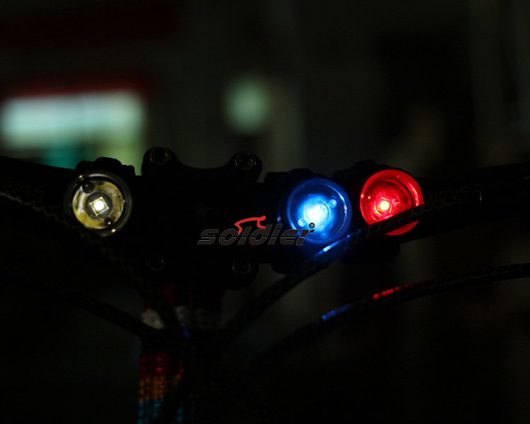Mountain bike bicycle alloy frog lights colour anodised//light frog lamp