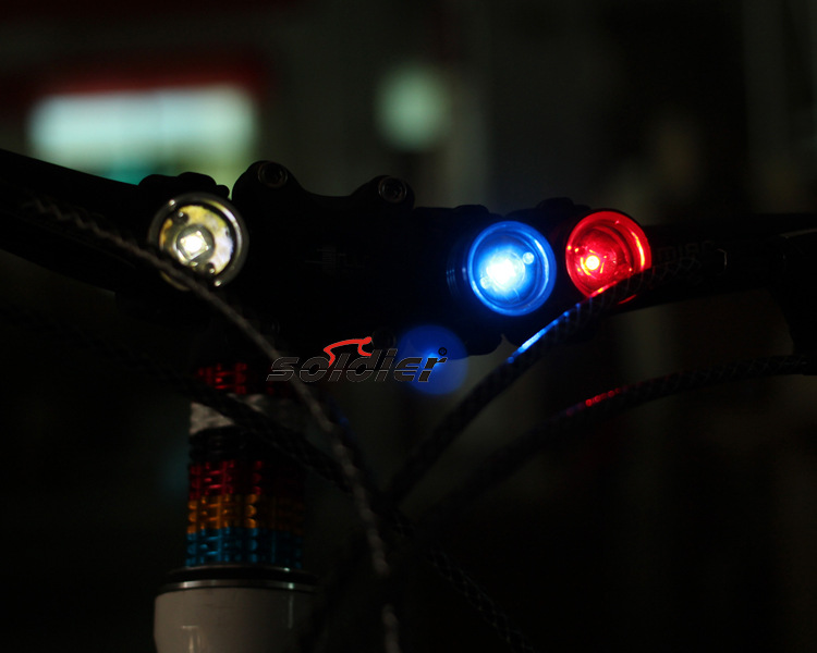 Mountain bike bicycle alloy frog lights colour anodised//light frog lamp