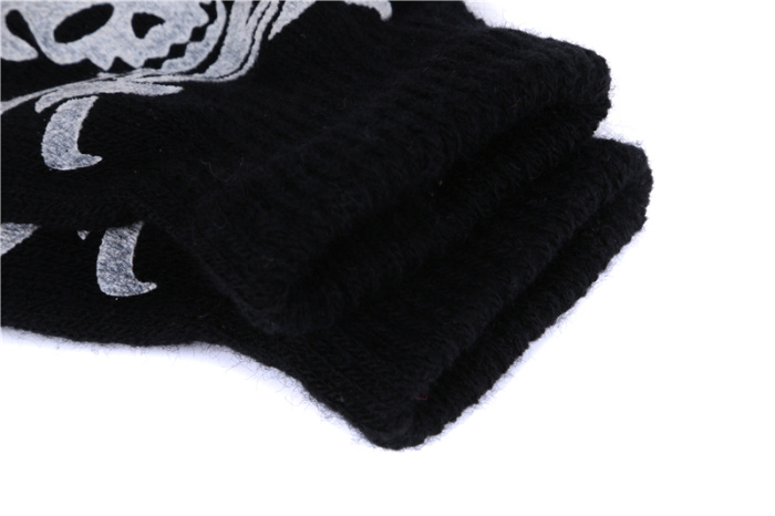 Acrylic fibers black half-finger gloves with rubber dimples LJY-048 Acrylic fibers black half-finger gloves with rubber dimples LJY-048