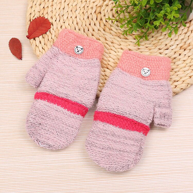 Autumn winter children's gloves half-finger flip to keep warm children primary school write baby boy girl fingerless gloves Autumn winter children's gloves half-finger flip to keep warm children primary school write baby boy girl fingerless gloves