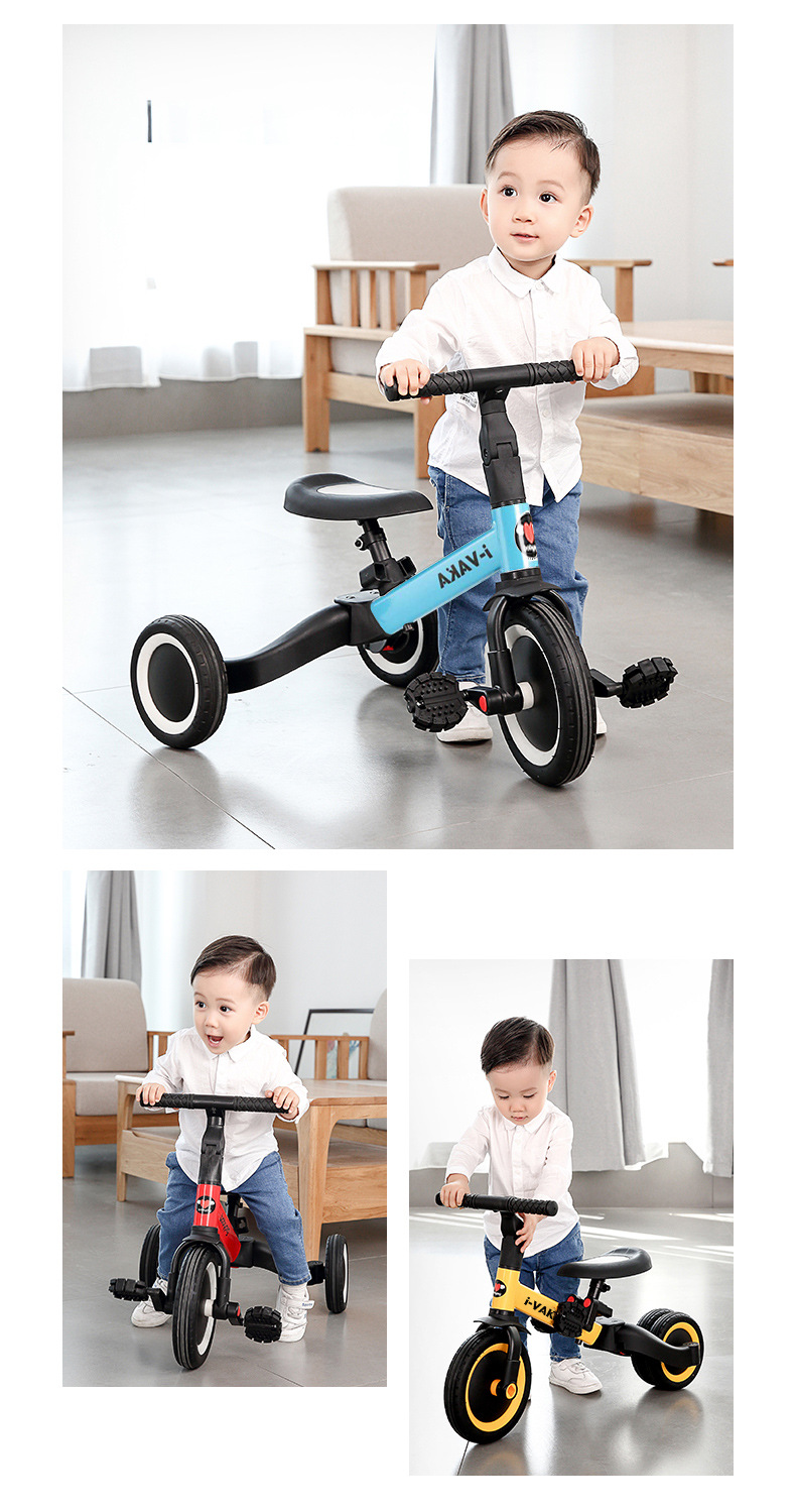 New Children's Three-Wheeled Bicycle Baby Sliding Balance Car Hand Push Toddler Children's Scooter Bicycle Can Be Sent on Behalf