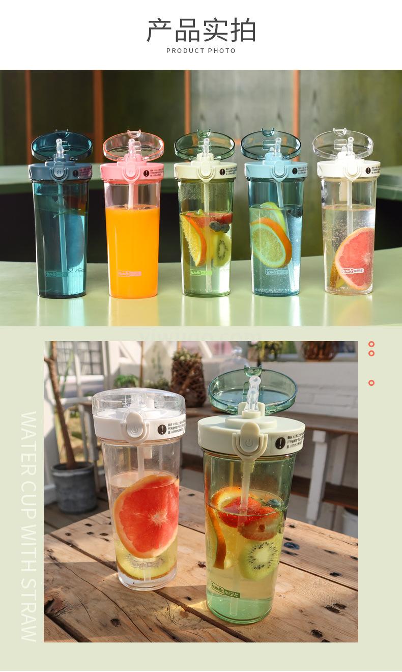 Blue New Creative Plastic Cup with Straw Portable Student Leak-Proof Pregnant Women Simple Fitness Sports Cup Blue New Creative Plastic Cup with Straw Portable Student Leak-Proof Pregnant Women Simple Fitness Sports Cup