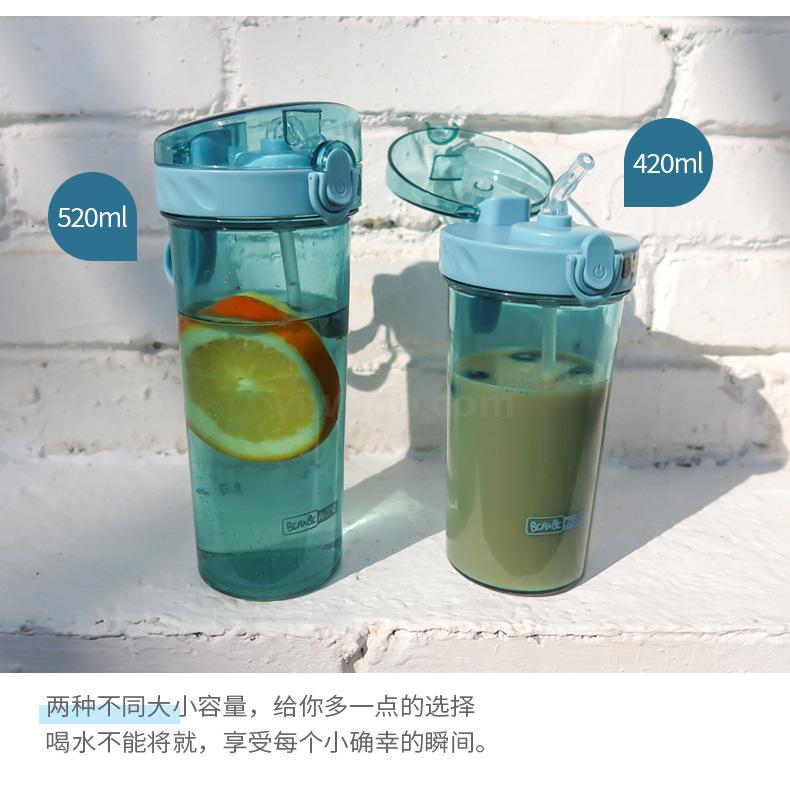 Blue New Creative Plastic Cup with Straw Portable Student Leak-Proof Pregnant Women Simple Fitness Sports Cup Blue New Creative Plastic Cup with Straw Portable Student Leak-Proof Pregnant Women Simple Fitness Sports Cup