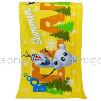 Cotton printing 60*120 cartoon beach towel towel frozen Disney pattern