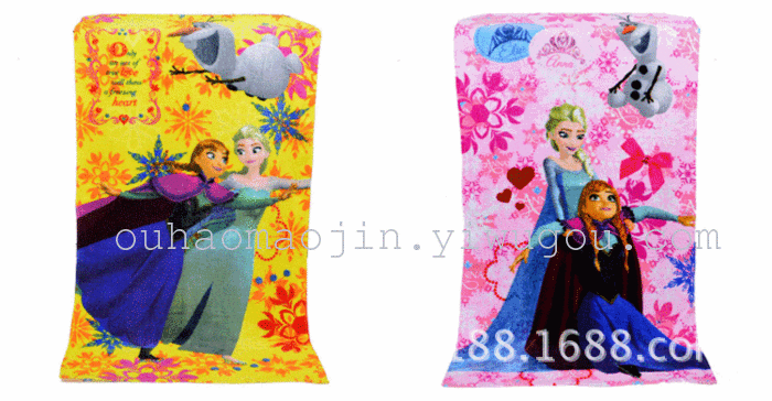 Cotton printing 60*120 cartoon beach towel towel frozen Disney pattern