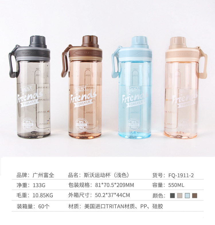 Guangzhou fuquan si wo sports cup students simple sealed portable American tritan water cup Guangzhou fuquan si wo sports cup students simple sealed portable American tritan water cup