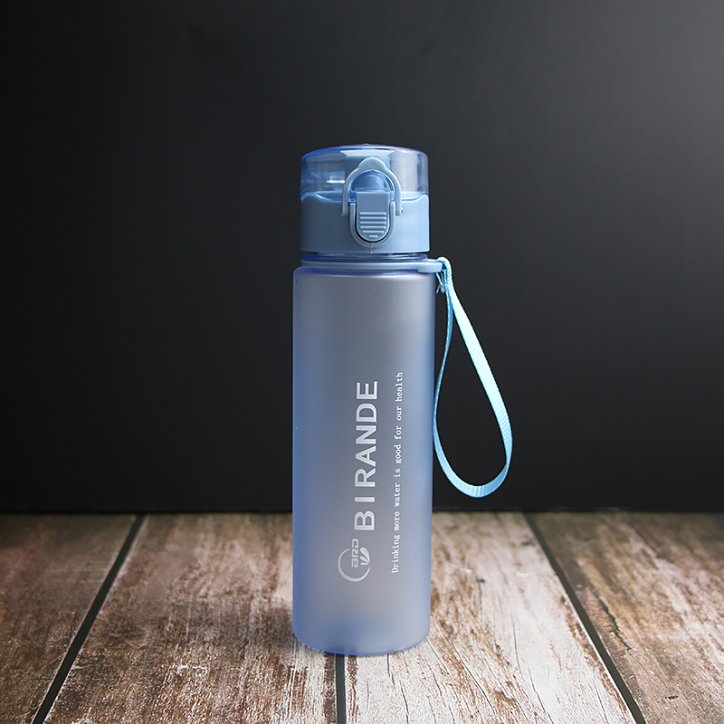 Spring new outdoor sports cup frosted bounce cup portable environmental PC plastic cup gift cup printed custom