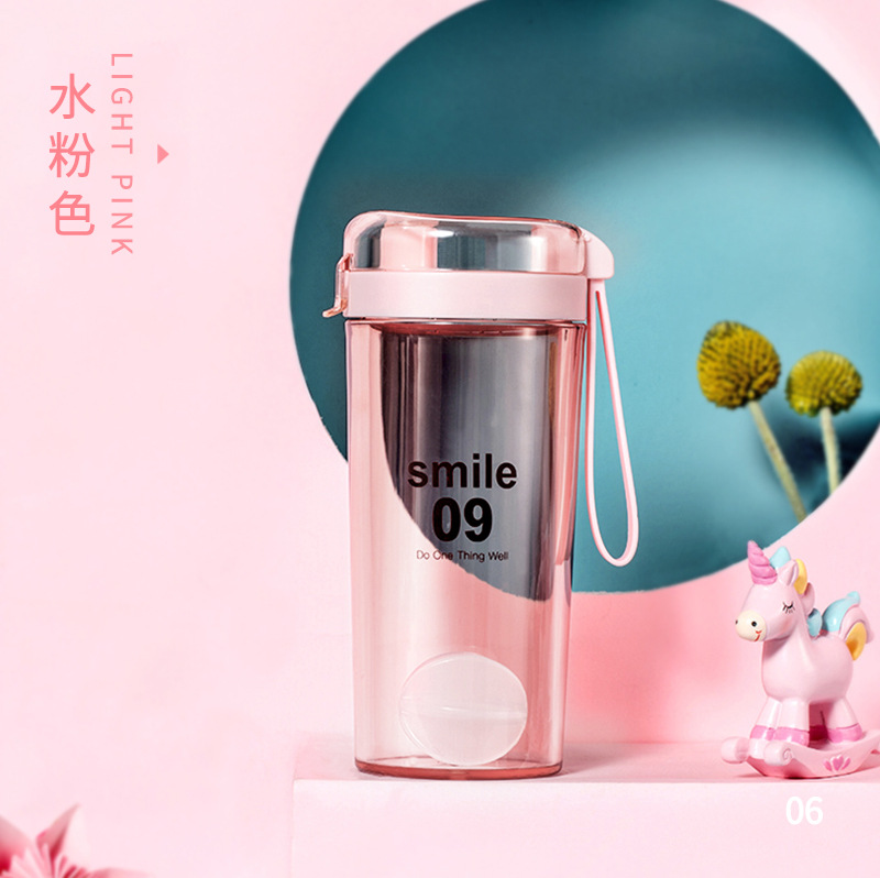 South Korean trend digital pop-cap shake ball plastic cup outdoor portable student sports cup rich full cup South Korean trend digital pop-cap shake ball plastic cup outdoor portable student sports cup rich full cup