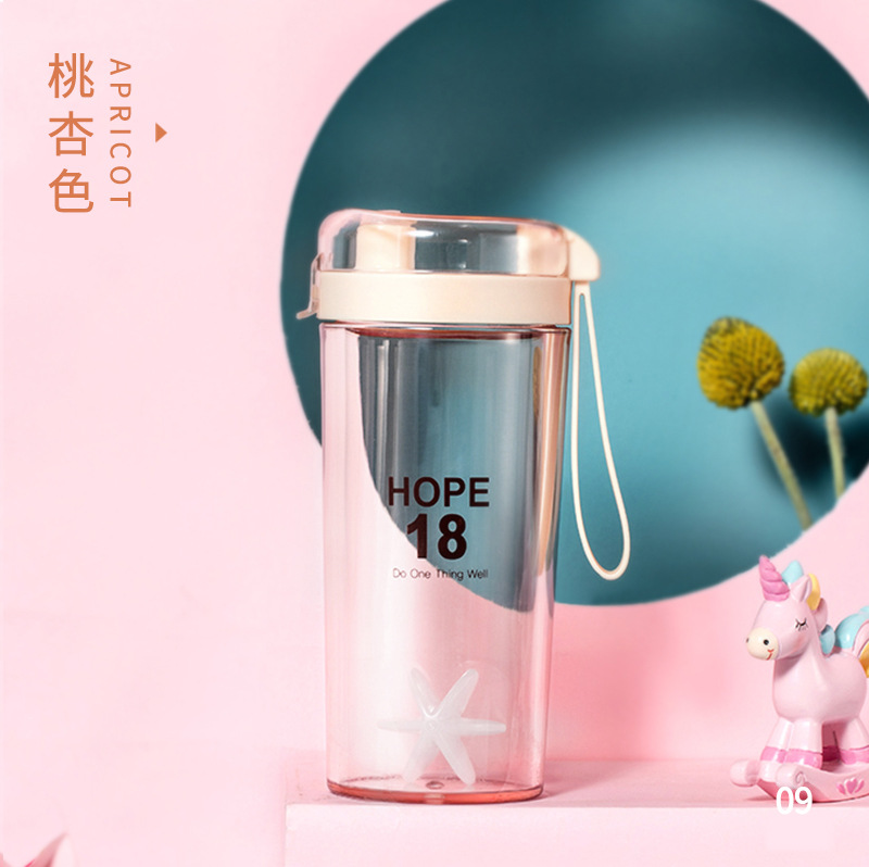 South Korean trend digital pop-cap shake ball plastic cup outdoor portable student sports cup rich full cup South Korean trend digital pop-cap shake ball plastic cup outdoor portable student sports cup rich full cup