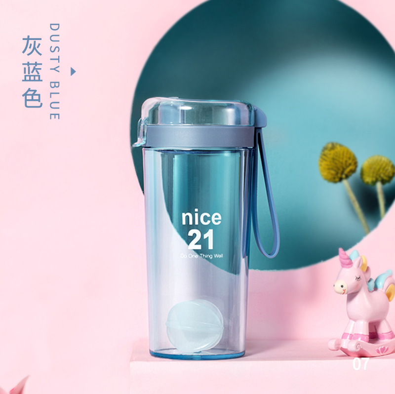South Korean trend digital pop-cap shake ball plastic cup outdoor portable student sports cup rich full cup South Korean trend digital pop-cap shake ball plastic cup outdoor portable student sports cup rich full cup