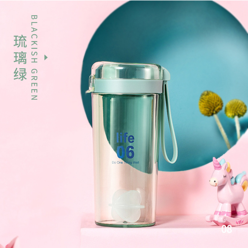South Korean trend digital pop-cap shake ball plastic cup outdoor portable student sports cup rich full cup South Korean trend digital pop-cap shake ball plastic cup outdoor portable student sports cup rich full cup