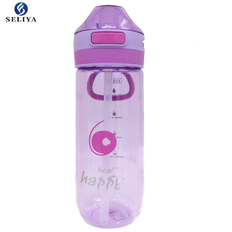 650m colorful creative new lock spring straw sports cup drop resistant sports kettle with handle 650m colorful creative new lock spring straw sports cup drop resistant sports kettle with handle