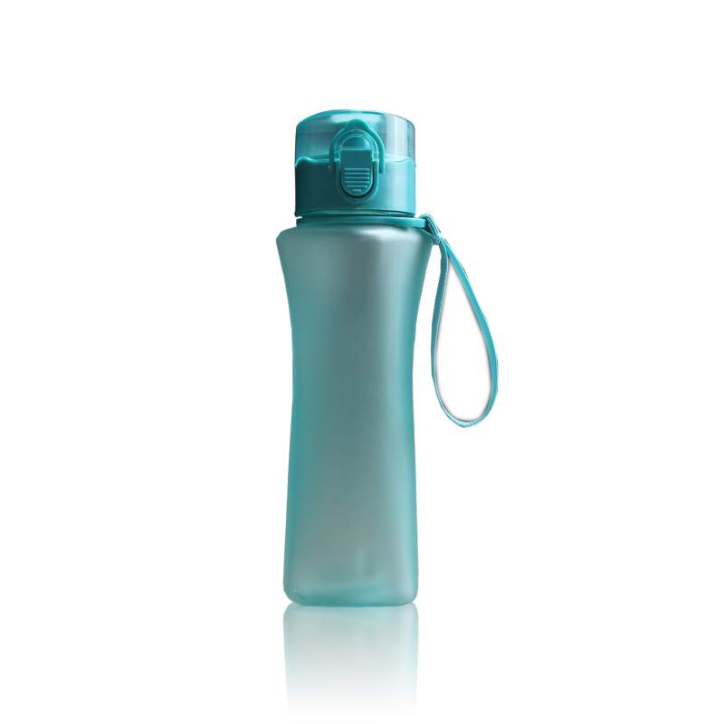 New creative lock lock thin waist cup outdoor portable sports cup with a cup environmental PC plastic cup gift 