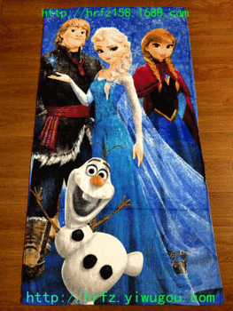 Manufacturers selling cotton activity does not fade frozen ice Princess Snow cartoon beach towel