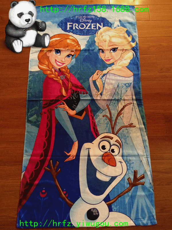 Manufacturers selling cotton activity does not fade frozen ice Princess Snow cartoon beach towel Manufacturers selling cotton activity does not fade frozen ice Princess Snow cartoon beach towel