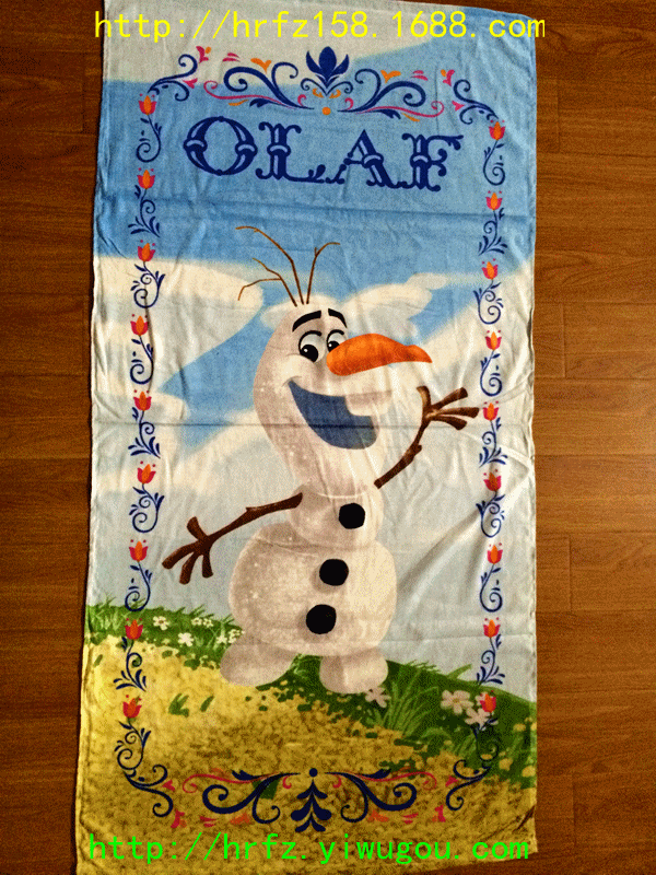 Manufacturers selling cotton activity does not fade frozen ice Princess Snow cartoon beach towel Manufacturers selling cotton activity does not fade frozen ice Princess Snow cartoon beach towel