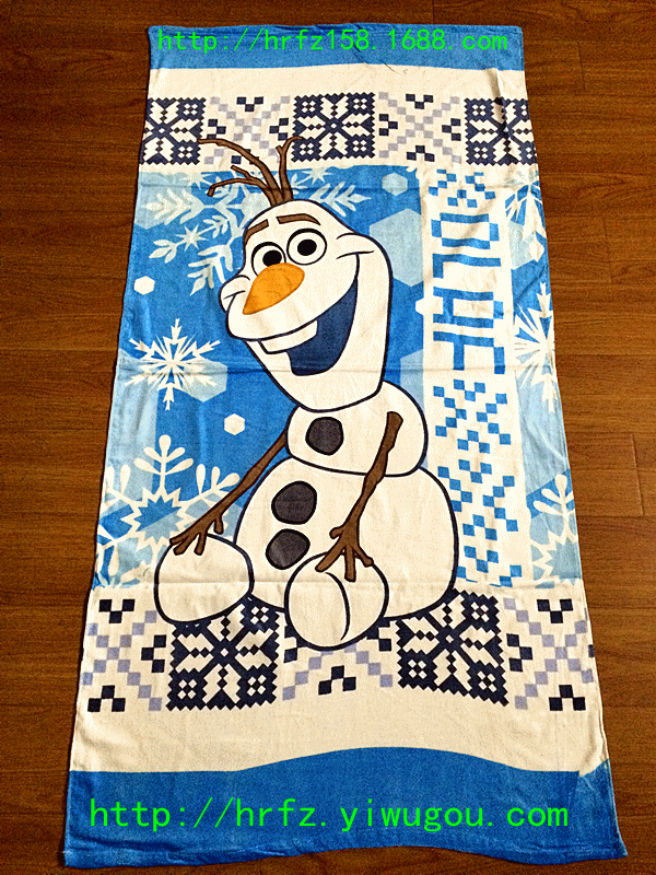 Manufacturers selling cotton activity does not fade frozen ice Princess Snow cartoon beach towel Manufacturers selling cotton activity does not fade frozen ice Princess Snow cartoon beach towel
