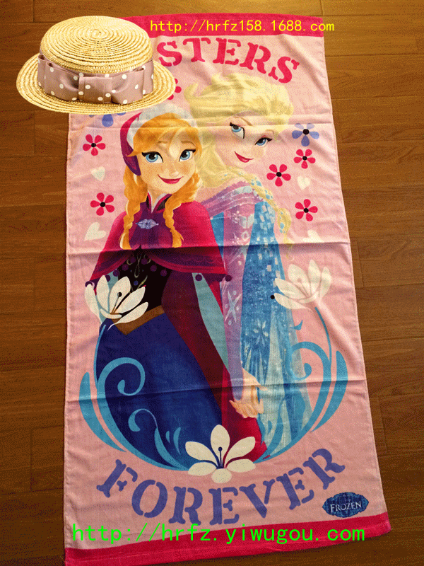 Manufacturers selling cotton activity does not fade frozen ice Princess Snow cartoon beach towel