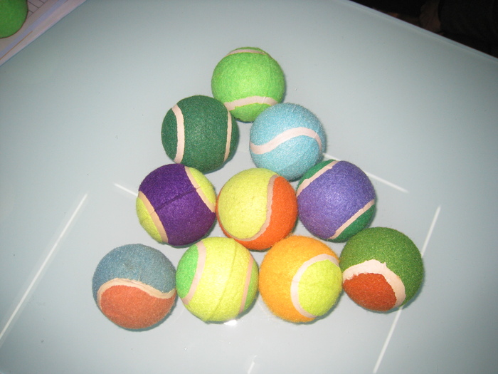 Double color colorful tennis tennis tennis ball pet Double color colorful tennis tennis tennis ball pet