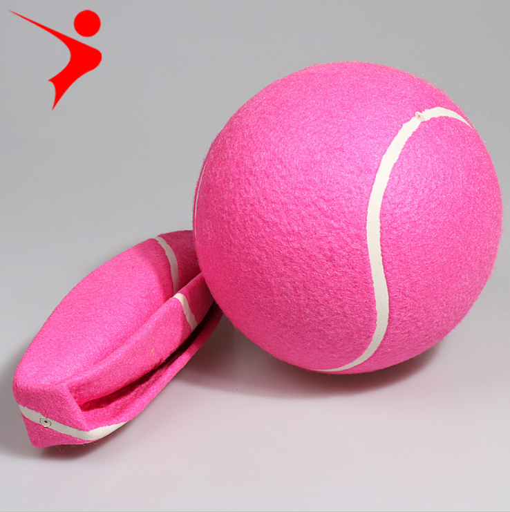 8 inch inflatable tennis ball, signature tennis ball, blue, pink