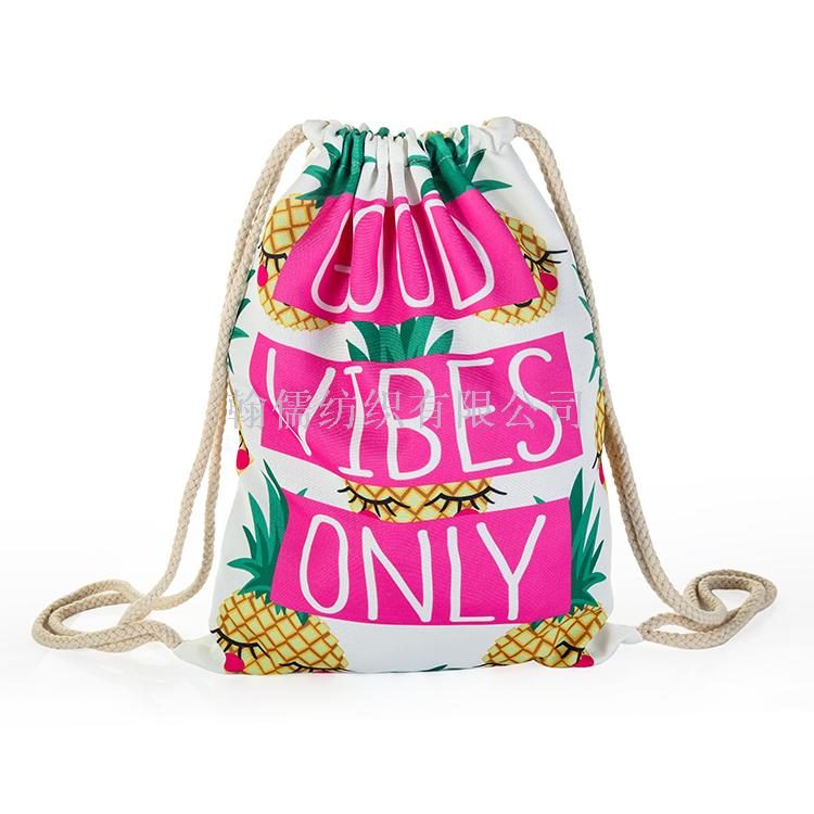 Manufacturer direct sale canvas portable outdoor beach towel travel pineapple beach bag Manufacturer direct sale canvas portable outdoor beach towel travel pineapple beach bag