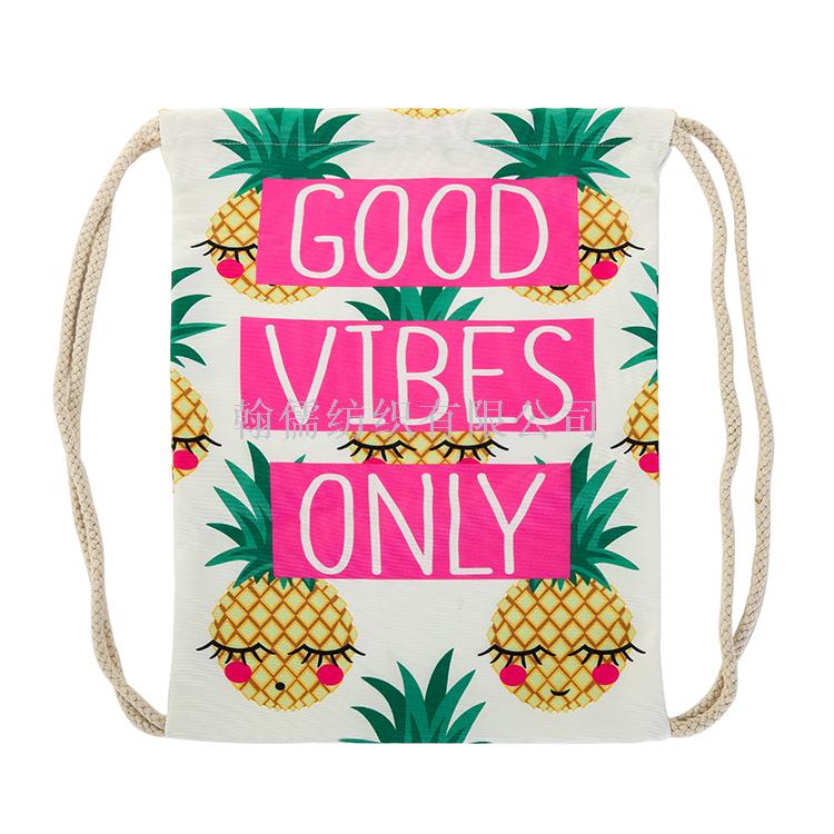 Manufacturer direct sale canvas portable outdoor beach towel travel pineapple beach bag Manufacturer direct sale canvas portable outdoor beach towel travel pineapple beach bag