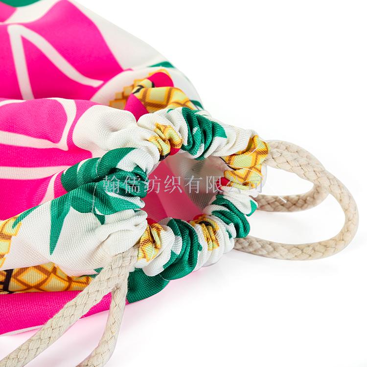 Manufacturer direct sale canvas portable outdoor beach towel travel pineapple beach bag Manufacturer direct sale canvas portable outdoor beach towel travel pineapple beach bag