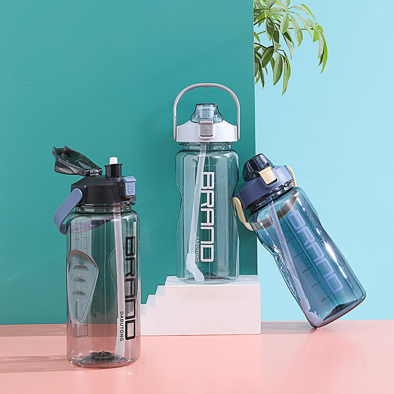 New Sports Cup Fitness Plastic Cup Sports Bottle Men and Women Outdoor Drinking Glass Large Capacity Kettle Portable Handle