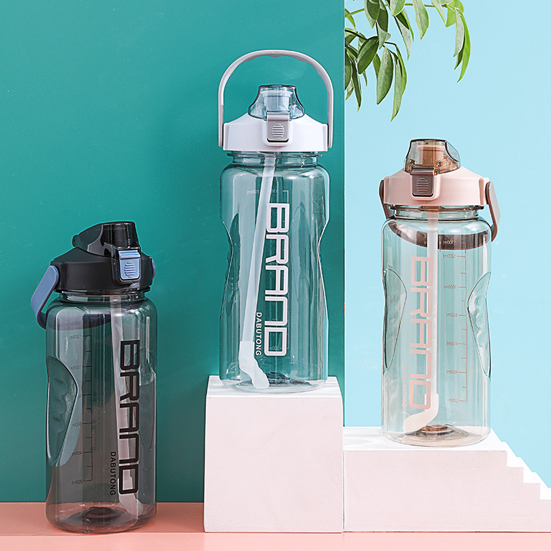 New Sports Cup Fitness Plastic Cup Sports Bottle Men and Women Outdoor Drinking Glass Large Capacity Kettle Portable Handle