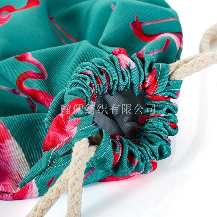 Manufacturer direct sale canvas portable outdoor beach towel travel beach bag