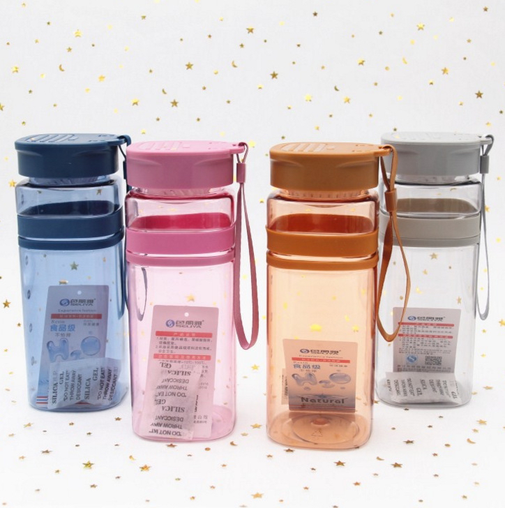 Portable Portable Cup with Lid Student Men&#039;s and Women&#039;s Sports Cup Tea Brewing Cup Plastic All-Match Casual HTT