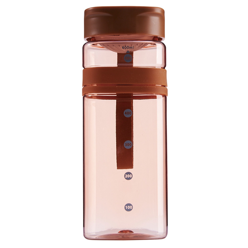 Portable Portable Cup with Lid Student Men's and Women's Sports Cup Tea Brewing Cup Plastic All-Match Casual HTT