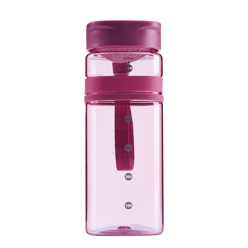 Portable Portable Cup with Lid Student Men's and Women's Sports Cup Tea Brewing Cup Plastic All-Match Casual HTT