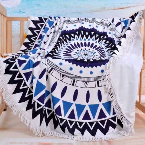 bath towel Superfine fiber round foreign trade multifunctional printed beach towel round towel bath towel Superfine fiber round foreign trade multifunctional printed beach towel round towel