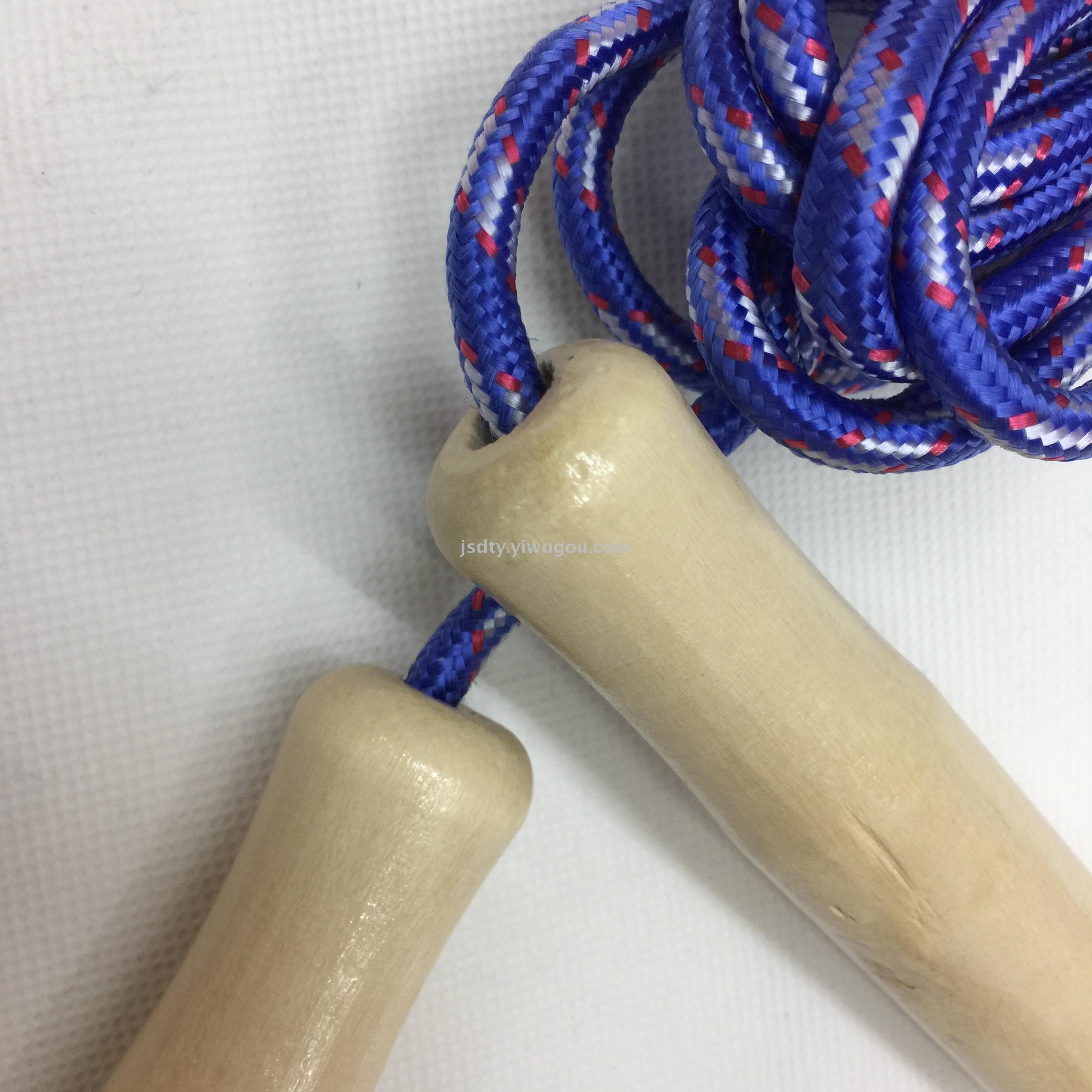 Jump rope with wooden handle 2.5 meters of cotton rope skipping adult students jump rope shelf